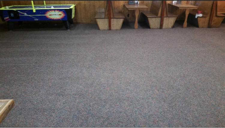 Pizza parlor before and after cleaning Carpet￼
