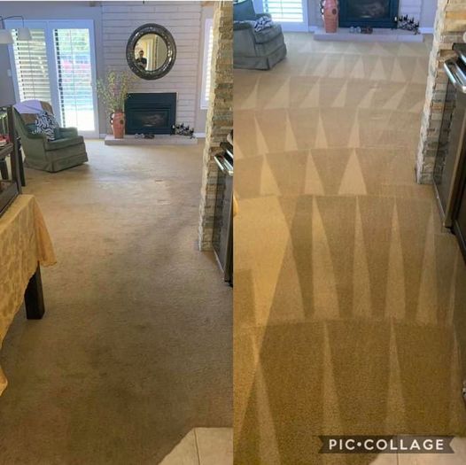 Before and after Carpet Cleaning ￼