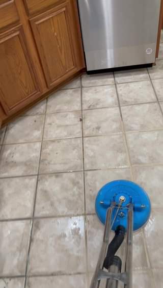 Extremely dirty grout cleaning in hurst Texas￼